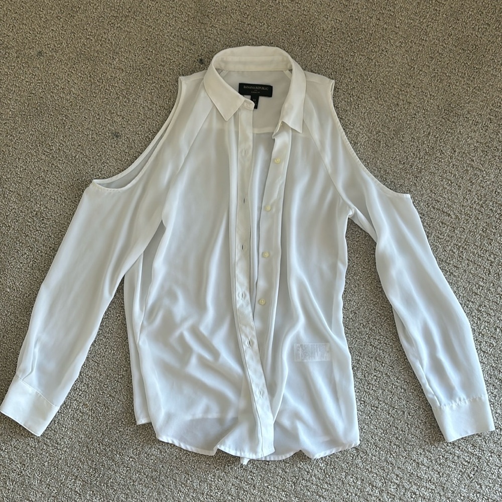 Sheer Dressy BR XS White Top